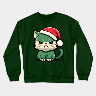 Unamused Christmas Cat Crewneck Sweatshirt